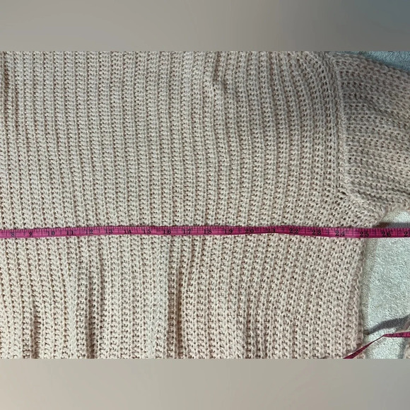 LEITH Pale pink turtleneck chunky knit sweater size M. - Picture 11 of 11